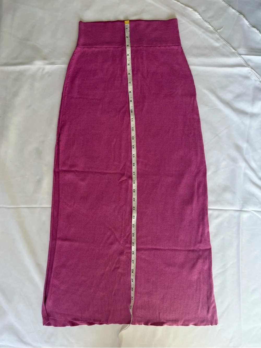 Free People x Revolve Pink Skyline Ribbed Midi Skirt Size XS
